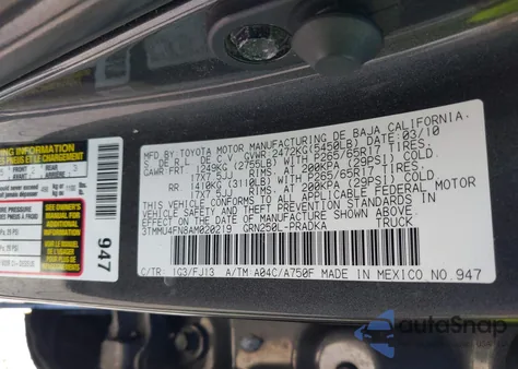 2010 Toyota Tacoma Double Cab Long Bed z USA, uszkodzony, nr VIN 3TMMU4FN8AM020219